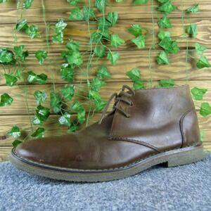 St. John's‎ Bay Men's 11 Brown Leather Chukka Desert Ankle Boots Lace-Up